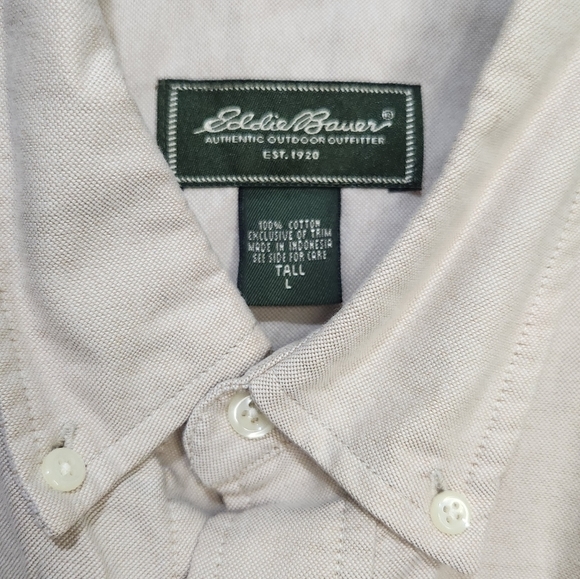 Eddie Bauer Button Up Mens Shirt Large Tall - Picture 4 of 4